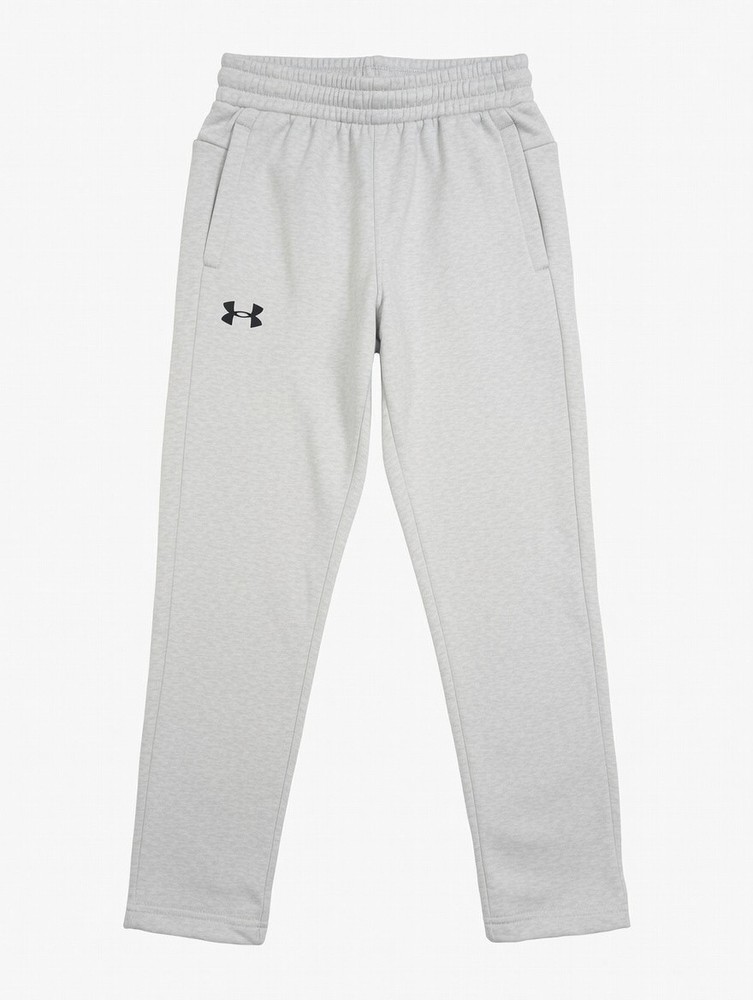 Under Armour Men's UA Armour Fleece Sweatpants Light Gray Loose Fit Size Medium