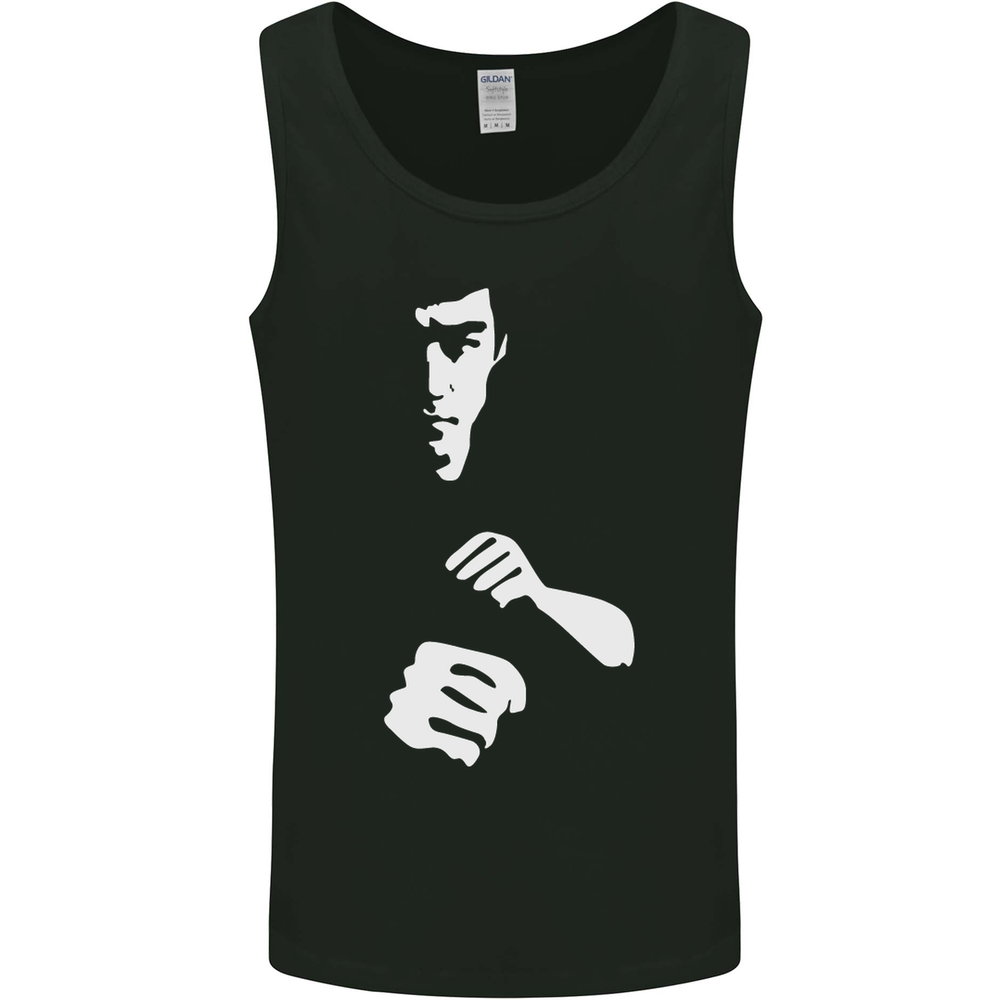 Martial Arts Silhouette MMA Jeet Kune Do Mens Vest Tank Top