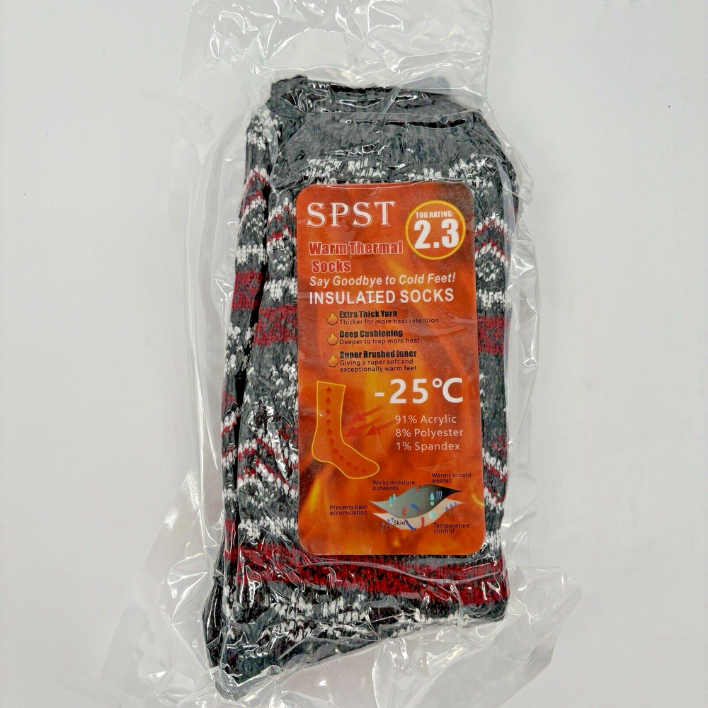 Thermal Insulated Crew Socks Sunew Best Heat Black Extra Warm 2.3 Spst