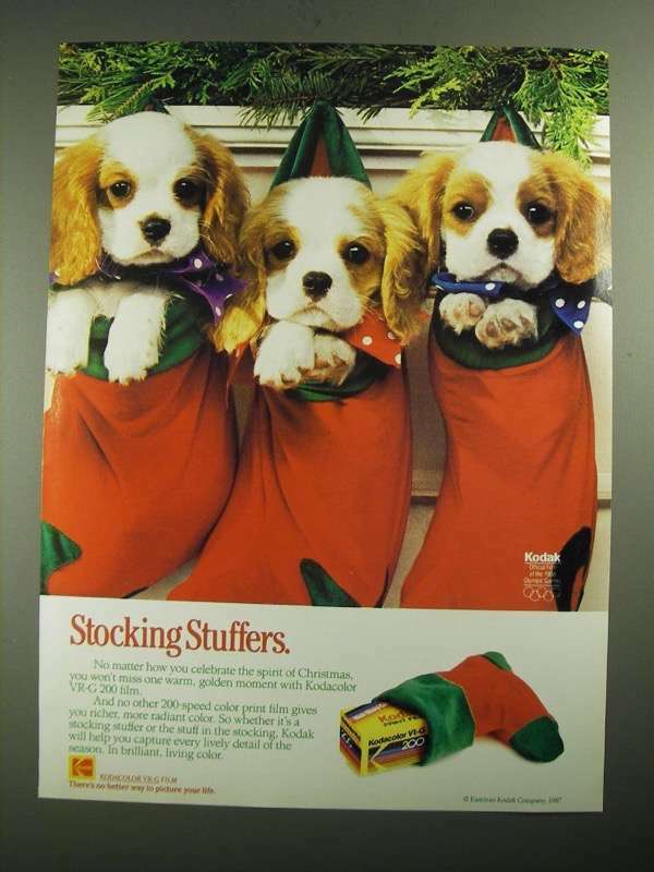 1987 Kodak VR-G 200 Film Ad - Stocking Stuffers