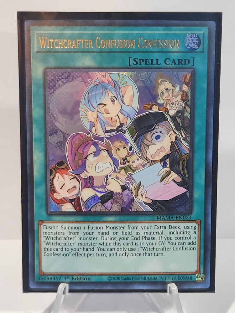 YuGiOh Witchcrafter Confusion Confession MAMA-EN021 Ultra Rare 1st Edition Near Mint