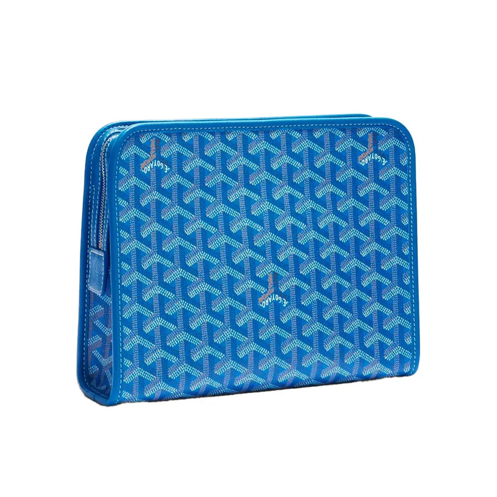 Goyard Jouvence Toiletry Bag MM in Sky Blue Brand New Fast Shipping