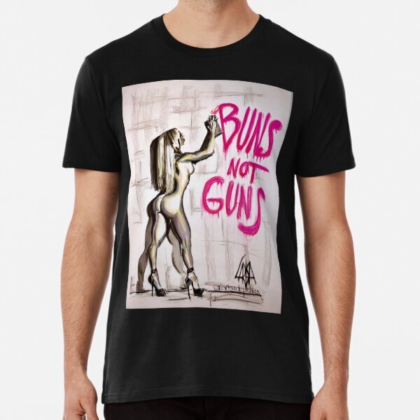 Buns Not Guns Premium Bipartisan Political Made in USA T-Shirt S-5XL