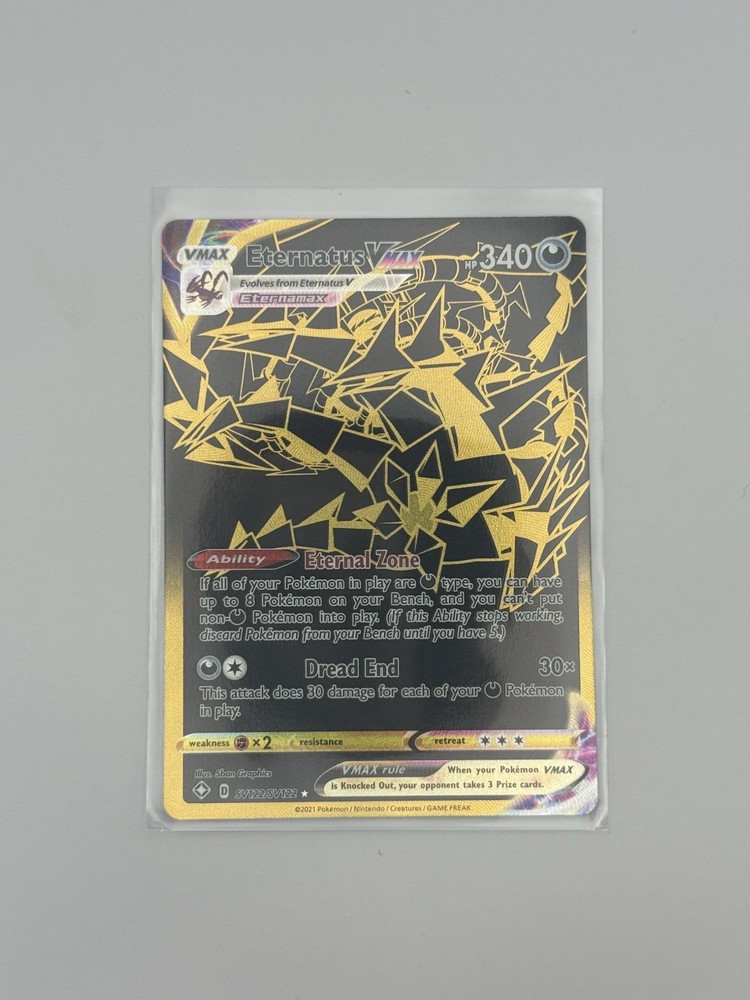Pokemon Eternatus VMAX SV122/SV122 Full Art Gold Shiny Vault Shining Fates NM/MT