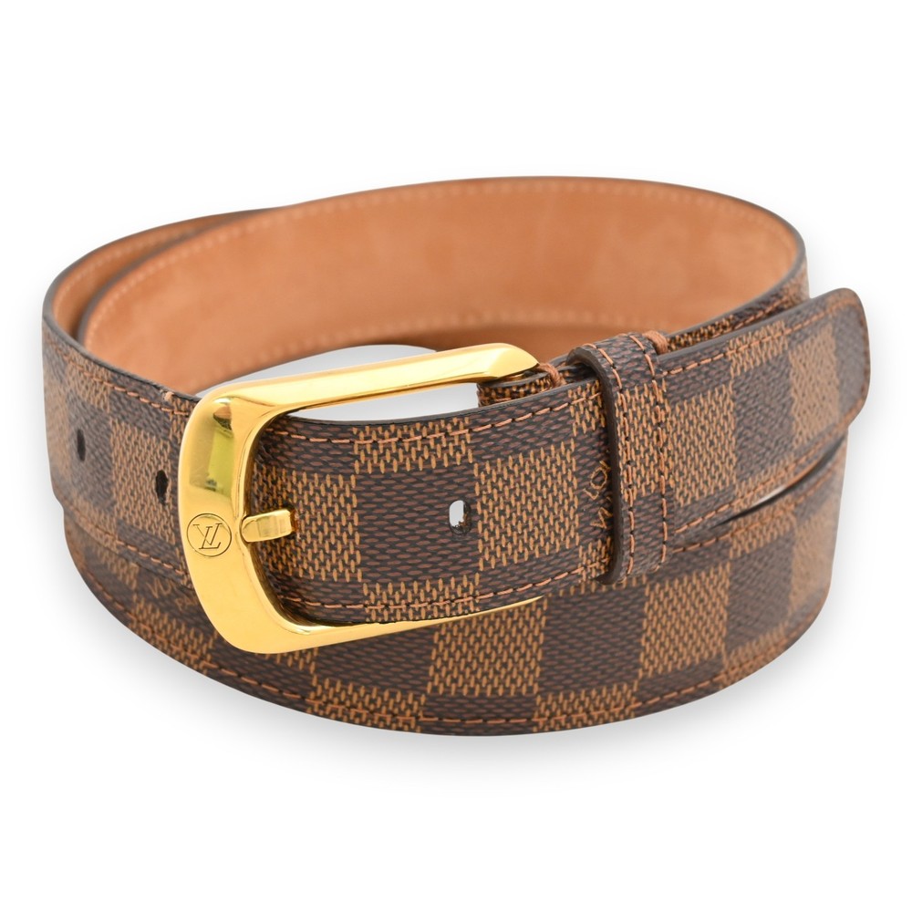 Auth LOUIS VUITTON Damier Ceinture Ellipse Belt lv7818ht