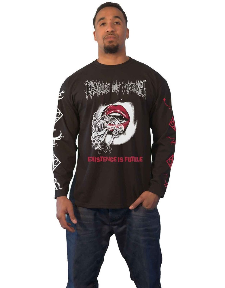 Cradle Of Filth Existence Punk Official Black Long Sleeve Mens Tee