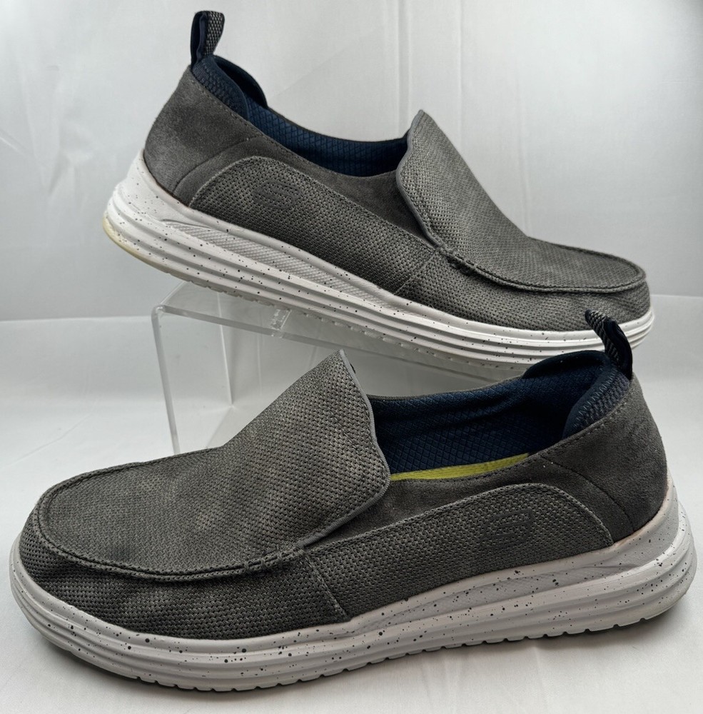 Skechers Men's Size 14 Proven Renco Slip On Shoe 204568-CHAR Charcoal Fabric GC