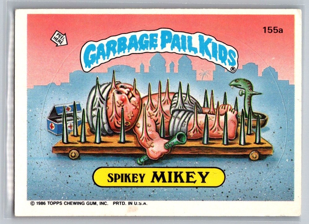 1986 Topps Garbage Pail Kids Series 4 #155a Spikey Mikey Trading Card
