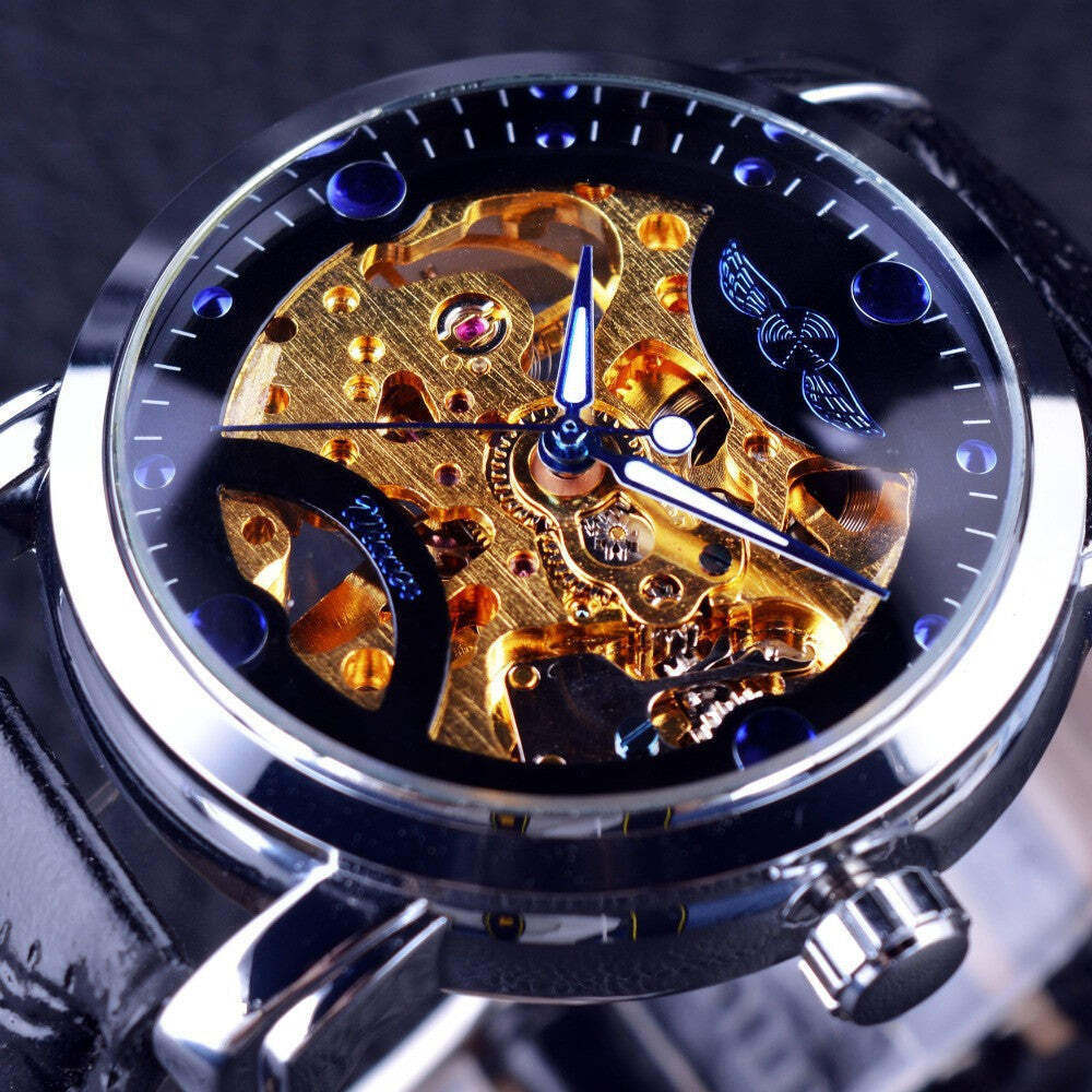 Stylish Hollow Design Automatic Mechanical Watch with Luminous Features