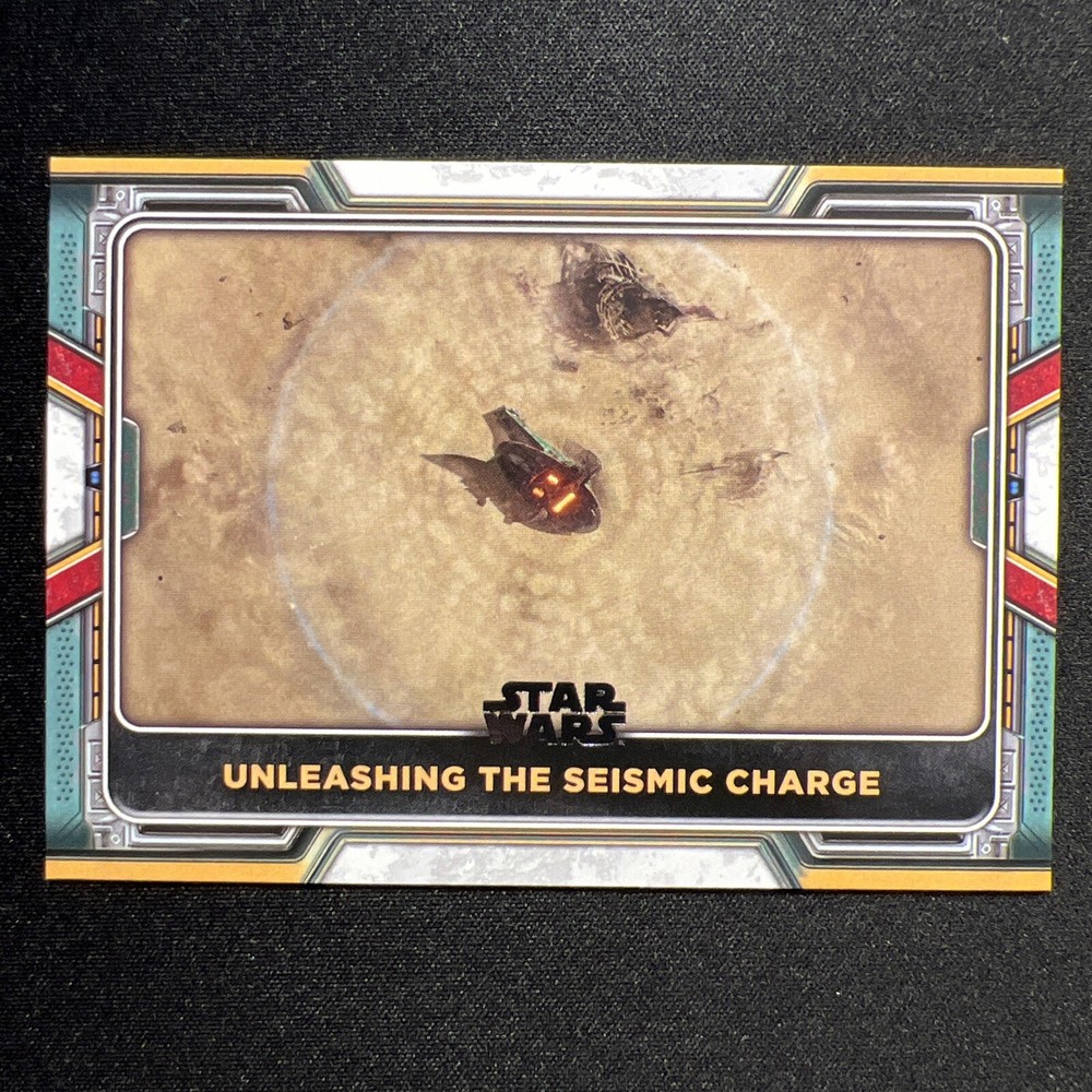 '22 Topps~Star Wars~The Book of Boba Fett #60 Unleashing the Seismic Charge 🎬🐷