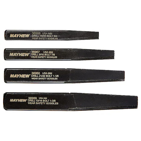 Mayhew 37331 Screw Extractor Set 4pc HSS Pouch