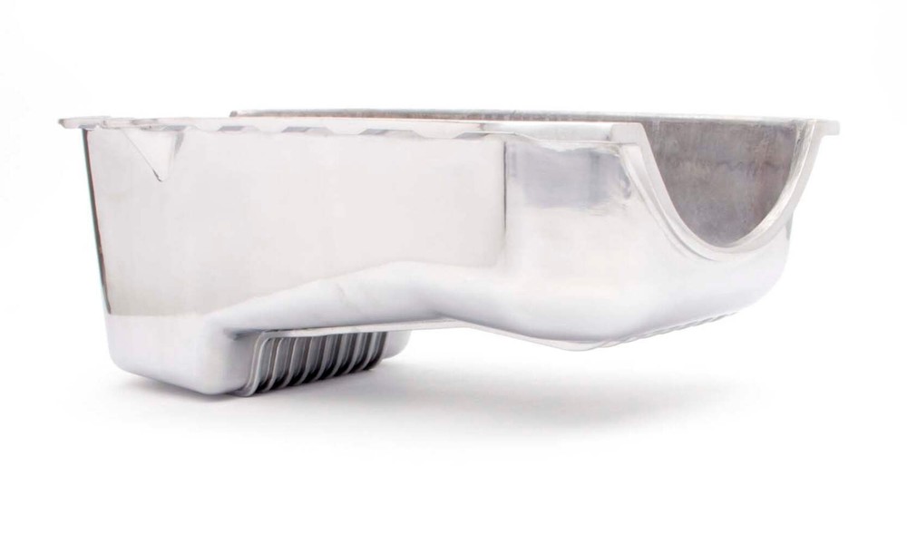 Fits 80-85 SBC Alum Stock Oil Pan Polished by Racing Power Co-Packaged R8443