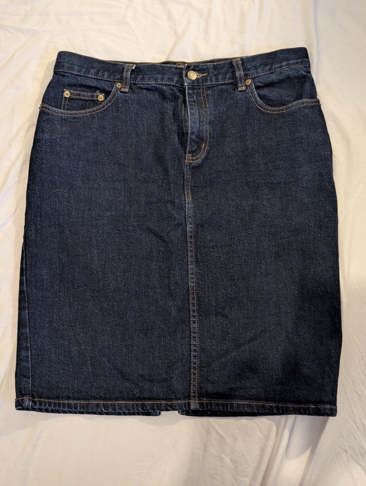Ralph Lauren Womens Denim Midi Skirt Size 10