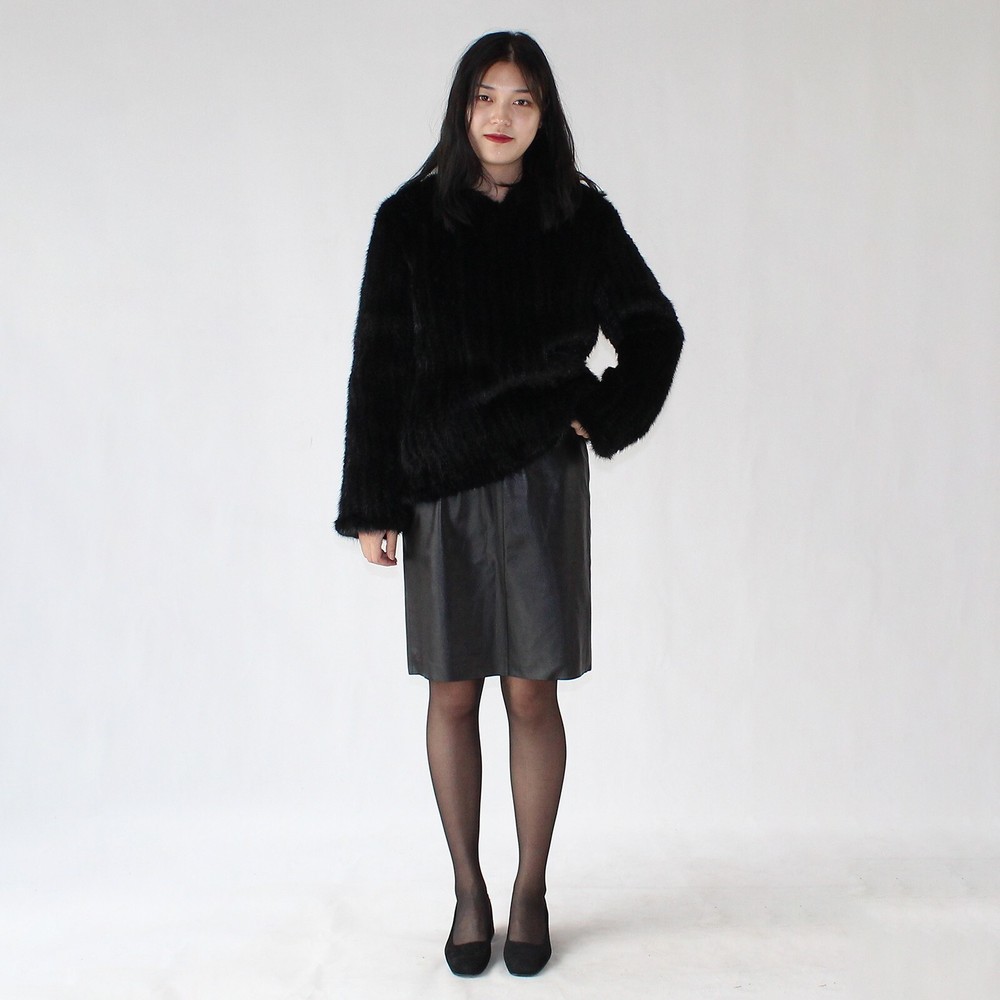knitted mink coat