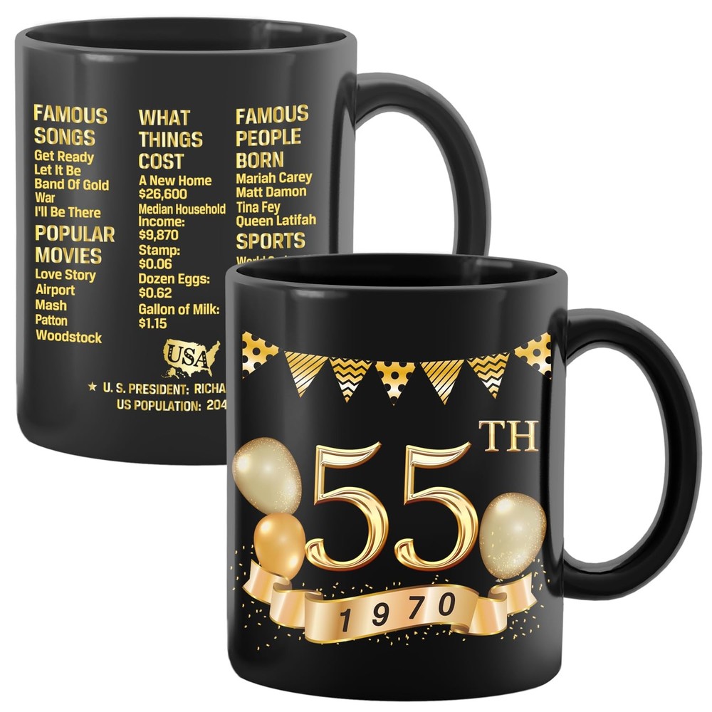 55th Birthday Gifts for Men and Women - 1970 Themed 55-Year-Old Present