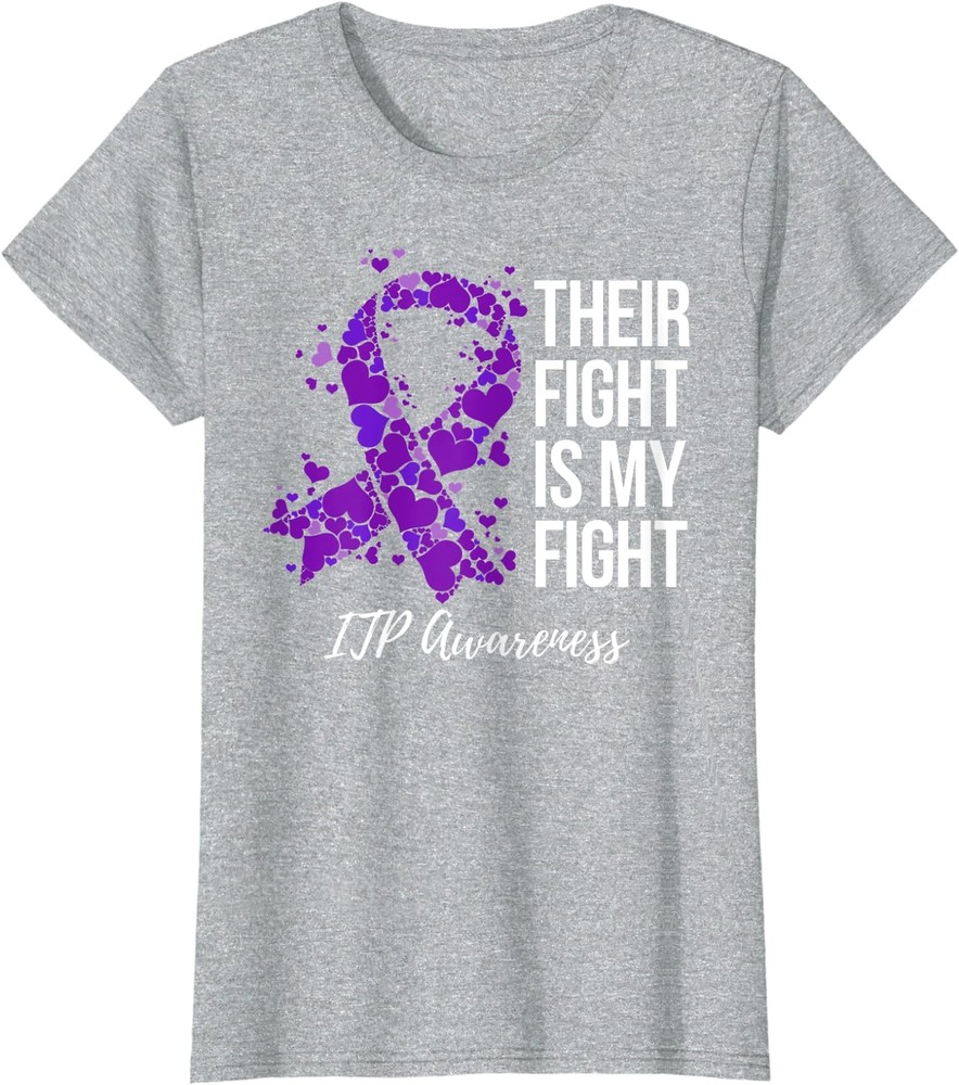 Their Fight Is My Fight ITP Awareness Warriors Ladies' Crewneck T-Shirt