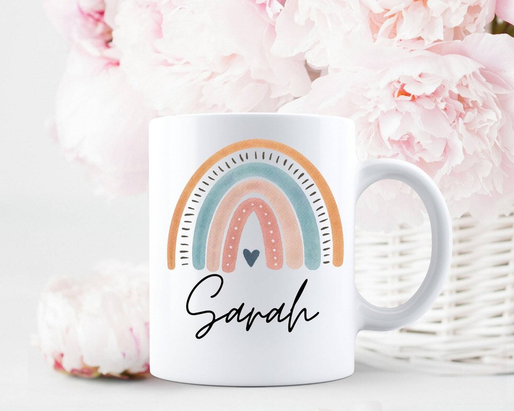 Personalized Name Mug Rainbow Mug Pastel Rainbow Mug