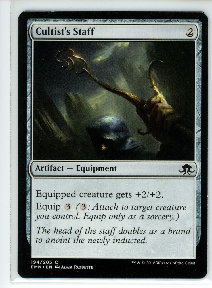 CULTIST'S STAFF Eldritch Moon #194 EMN(LP)(MTG)