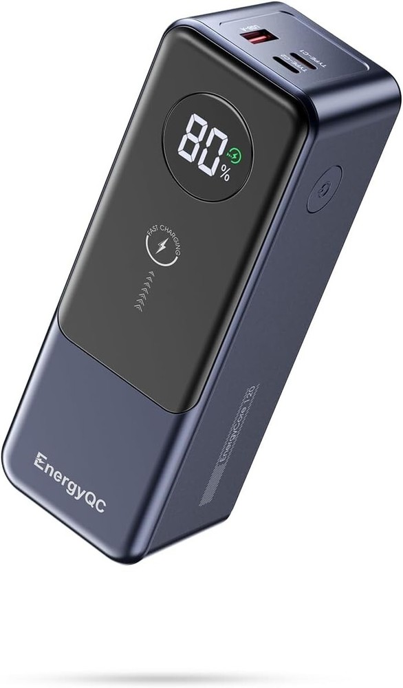 Power Bank USB C 3-Port 99.9Wh PD Fast Charging Battery Pack EnergyQC 120W 27000