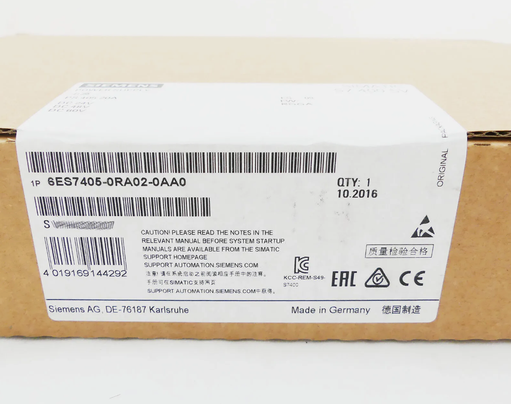 6ES7 405-0RA02-0AA0 PRO SIEMENS 6ES7405-0RA02-0AA0 S7-400, power supply PS405