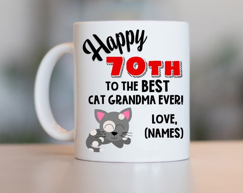 70th Cat Grandma Birthday Cat Grandma 70th Birthday 70th Birthday Gift For Cat
