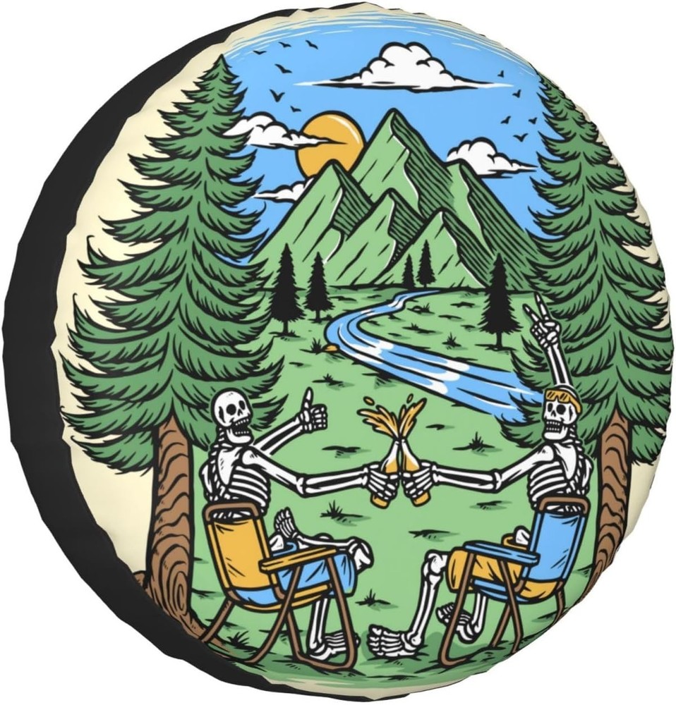 Camping Spare Tire Cover Waterproof Dust-Proof Universal Wheel Tire 16 inch