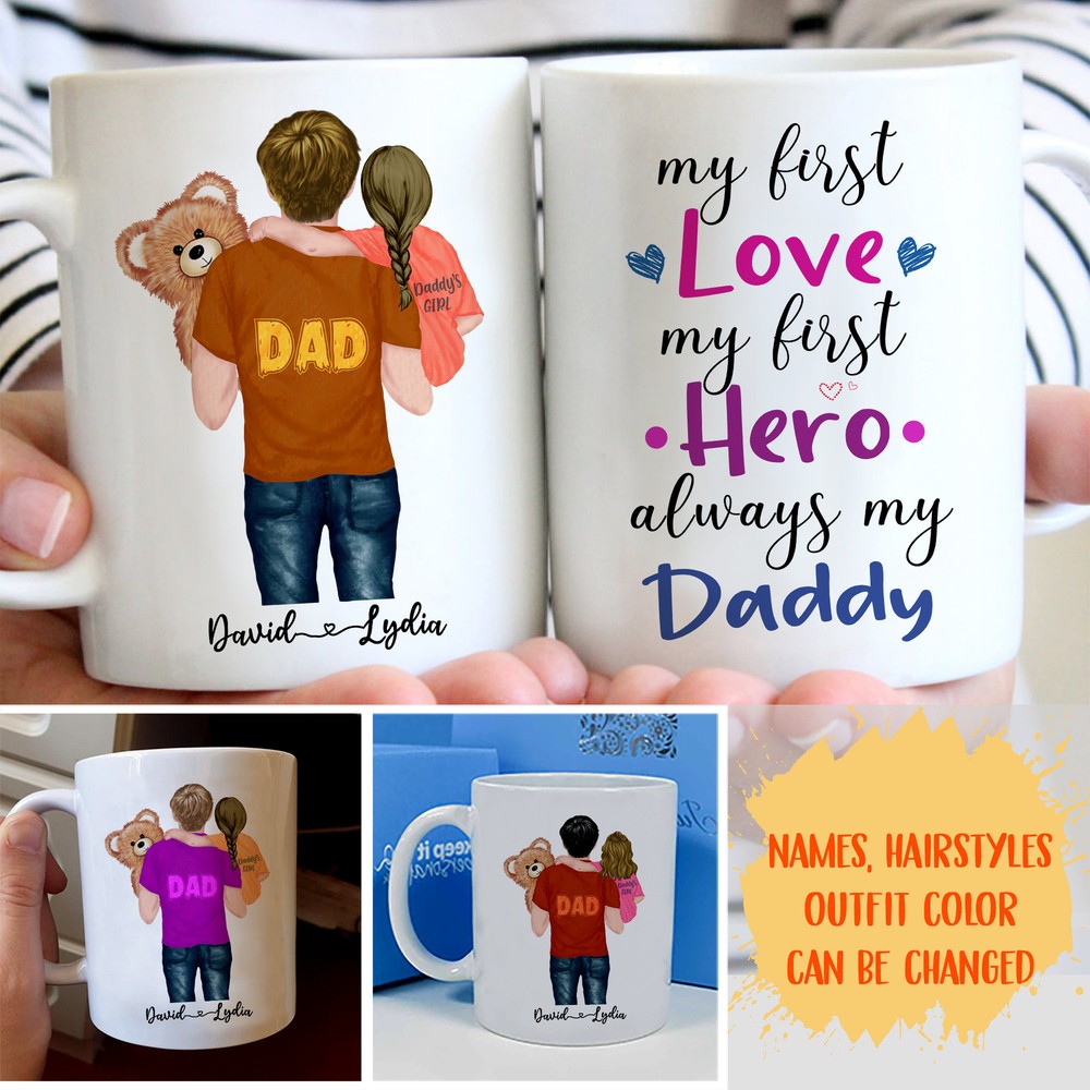 Personalized Always My Dad Coffee Mug Custom Father Daughter Ceramic Mug Novelty