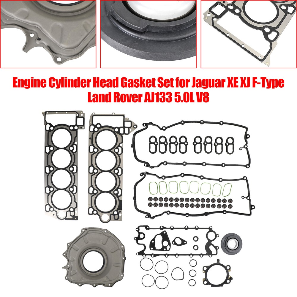 Engine Cylinder Head Gasket Set For Jaguar XE XJ F-Type Land Rover AJ133 5.0L V8