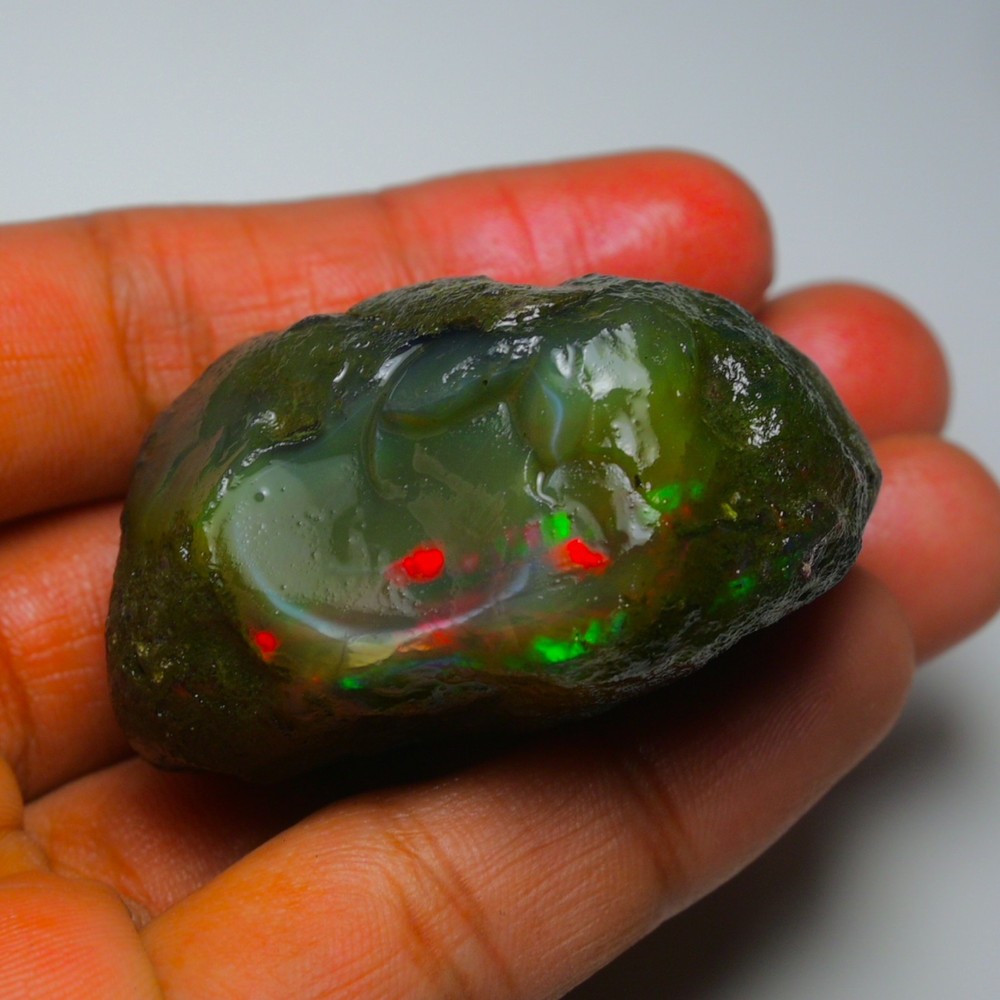 HUGE 250.00 Cts Natural Ethiopian Opal Rough - Multi Fire Welo Opal Raw Crystal