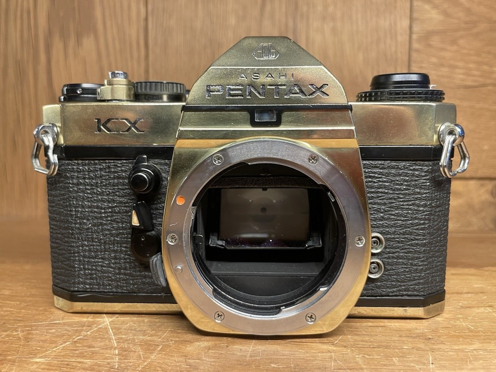 *Polished Glossy Gold : CLA'd : Near Mint* Pentax KX Film Camera Body From Japan