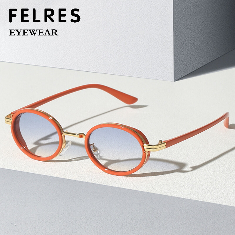 Oval Retro Sunglasses for Men Women Classic UV400 Driving Shade Glasses