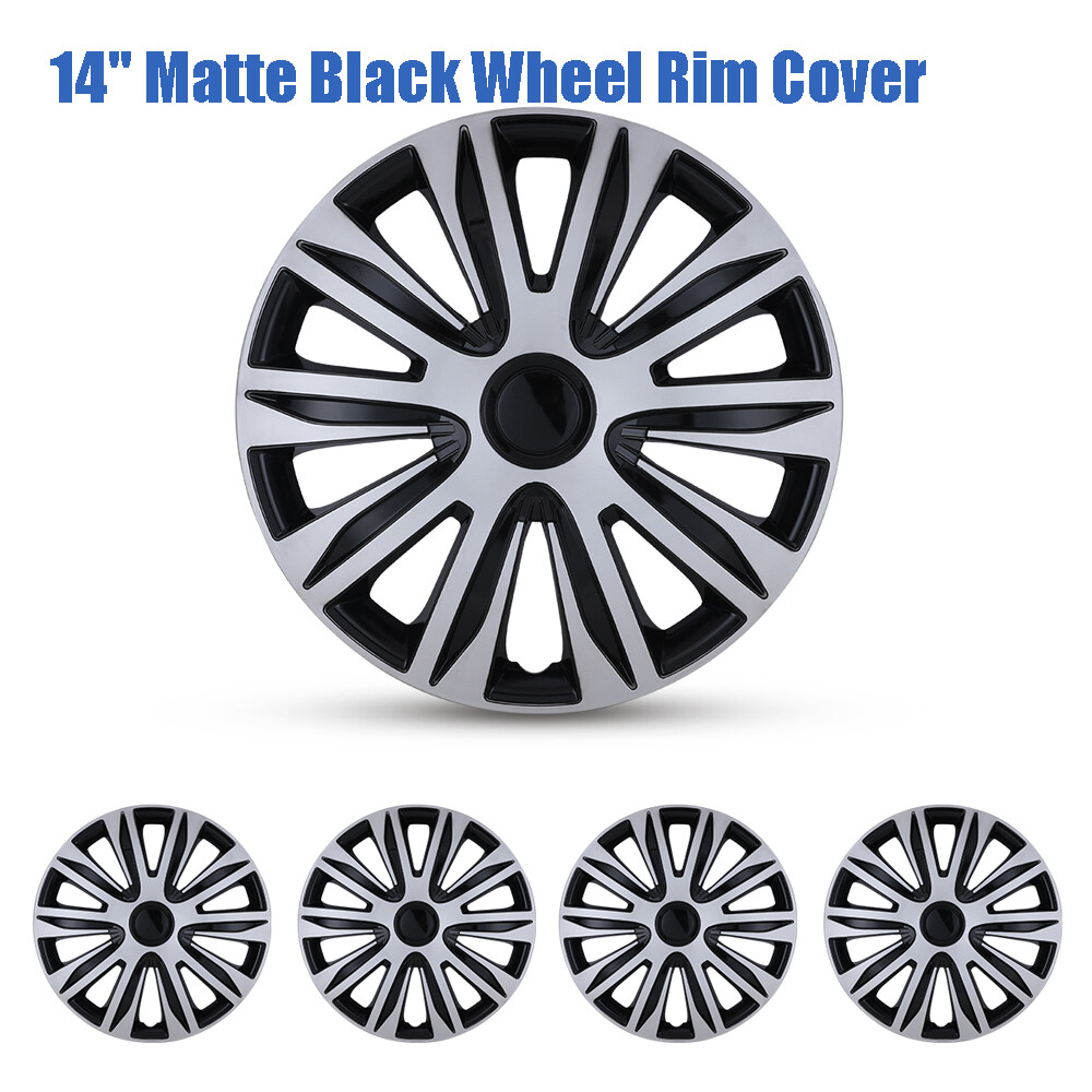 Silver Black Hub Caps 14