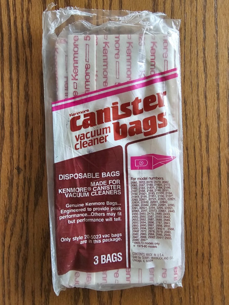 Kenmore Canister Vacuum Bags Style 20-5023 2-Pack Open Box
