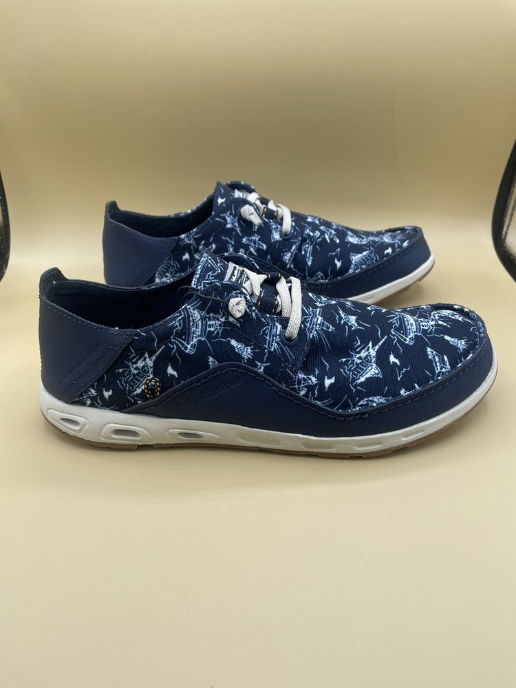 Columbia Men's Sz 8 Navy Bahama Vent PFG Slip-On Boat Shoes New