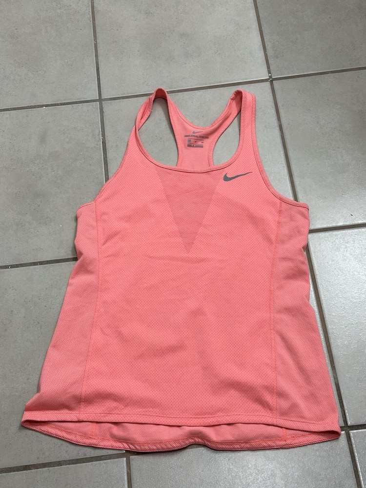 Camiseta sin mangas Nike para mujer atlética zonal refrescante naranja talla pequeña