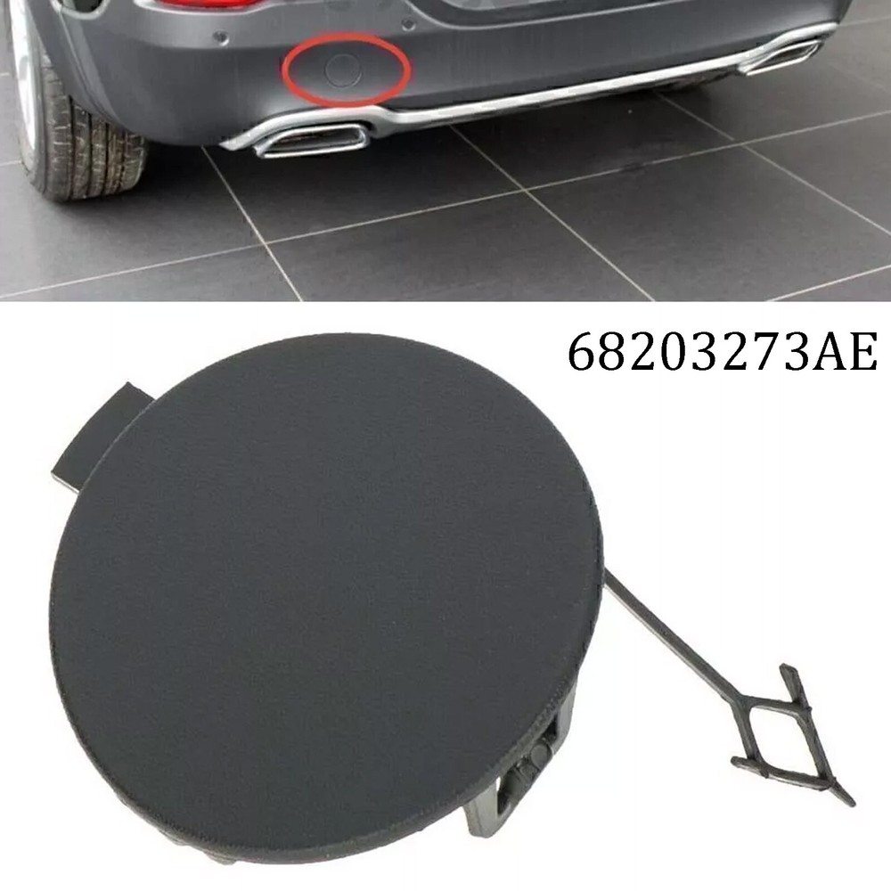 Rear Bumper Tow Hook Eye Cap Cover For Jeep Cherokee 2014-2018 Black 68203273AE