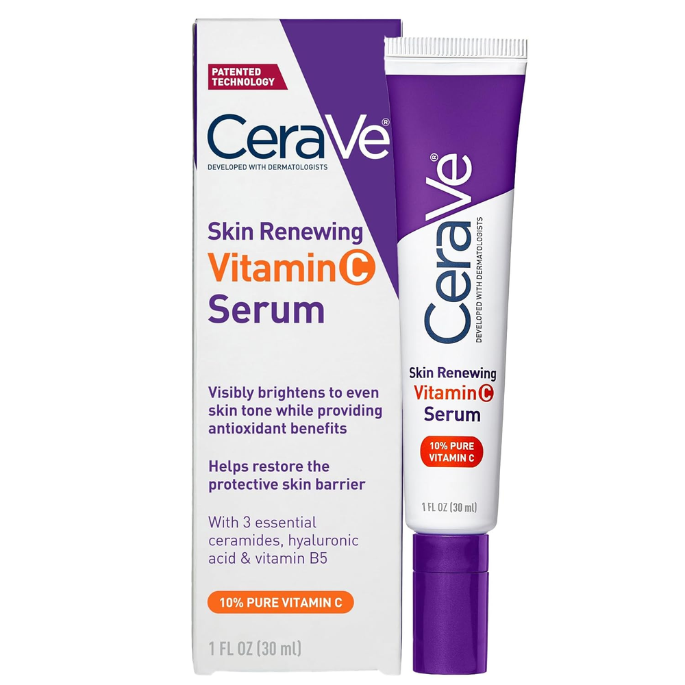 CeraVe Vitamin C Serum with Hyaluronic Acid 1oz Brightening Face Serum