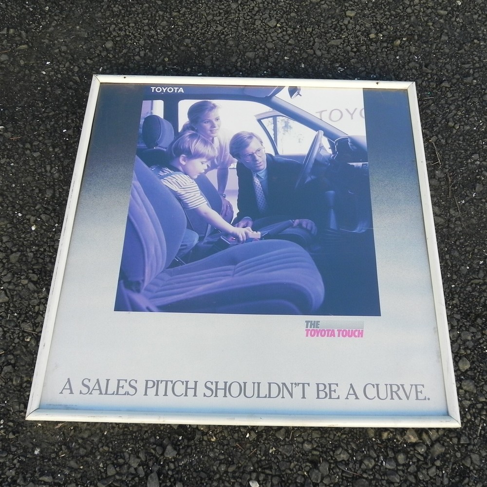 TOYOTA DEALERSHIP POSTER FRAMED 