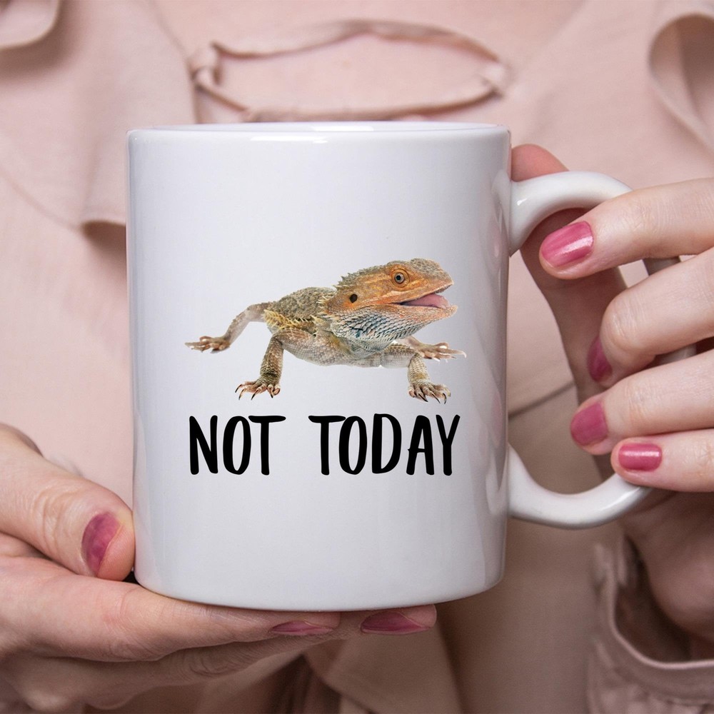 Funny Bearded Dragon Tan Not Today Mug Lazy Gift For Women Coffee Mug