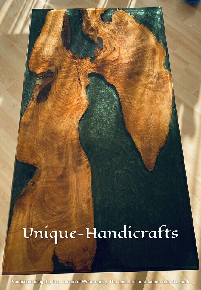 Green Epoxy Table , Epoxy Coffee Table, Resin Console Table, Home Decors