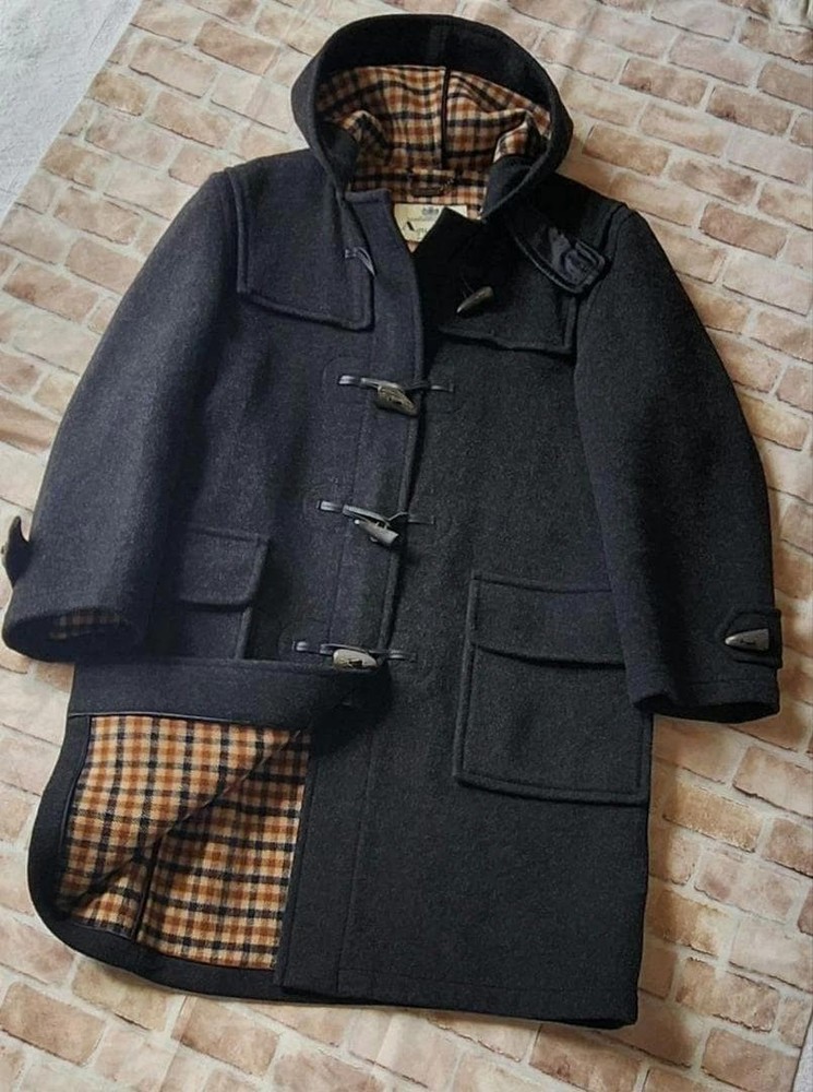 Aquascutum Duffle Coat Wool Authentic Men's Asian fit M US size S Long Coat