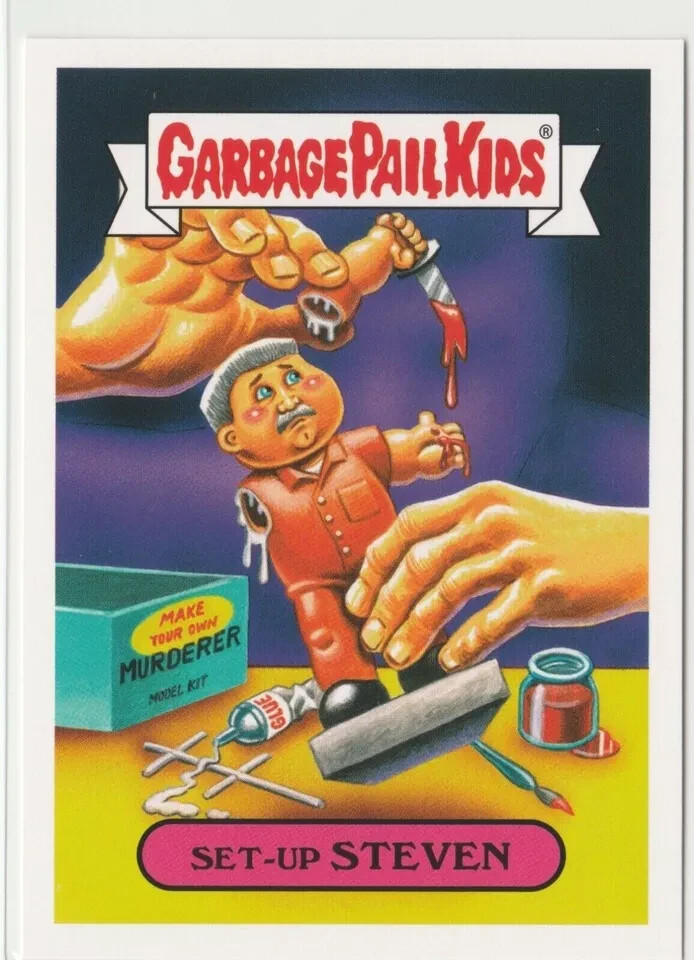 Steven #2b Garbage Pail Kids GPK 2016 Prime Slime Trashy TV Set-Up Card