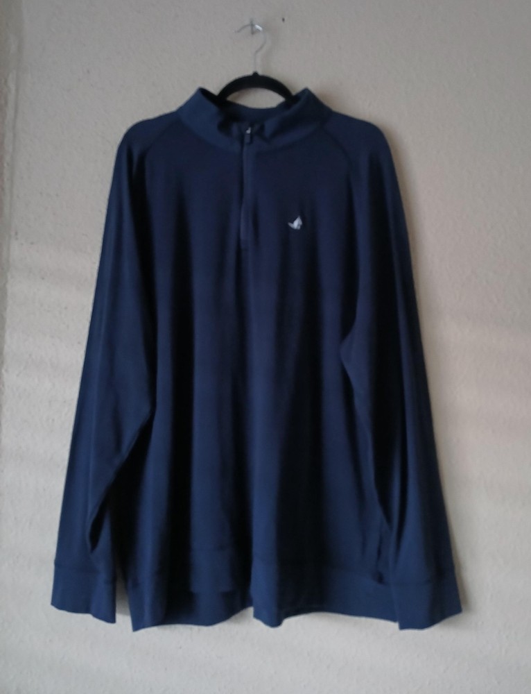 G/FORE Quarter Zip Pullover Mens 2XL Navy Blue Golf Mock Neck Performance Raglan