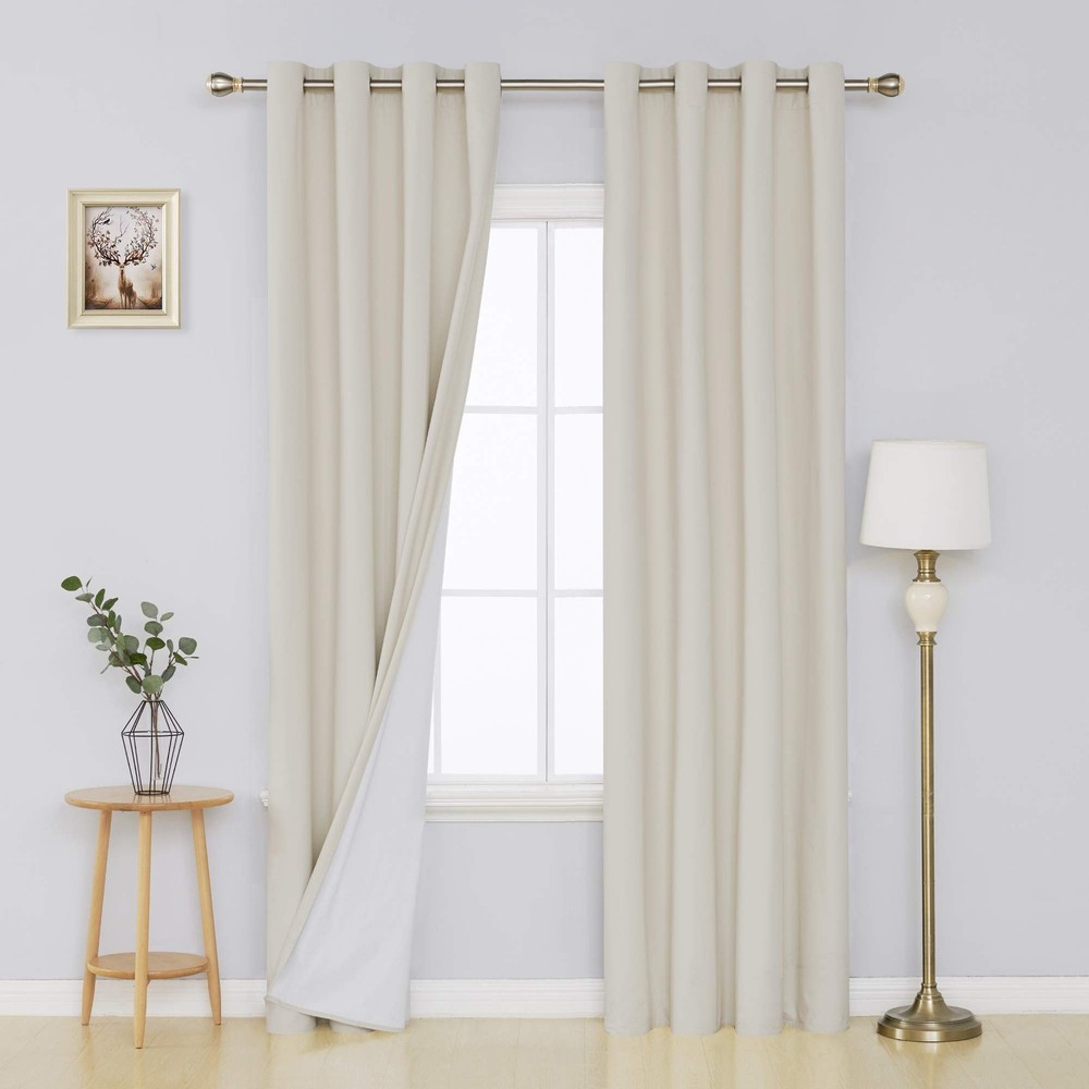 Heavy Thermal Blackout Sliding Glass Door Curtain with Grommet Top