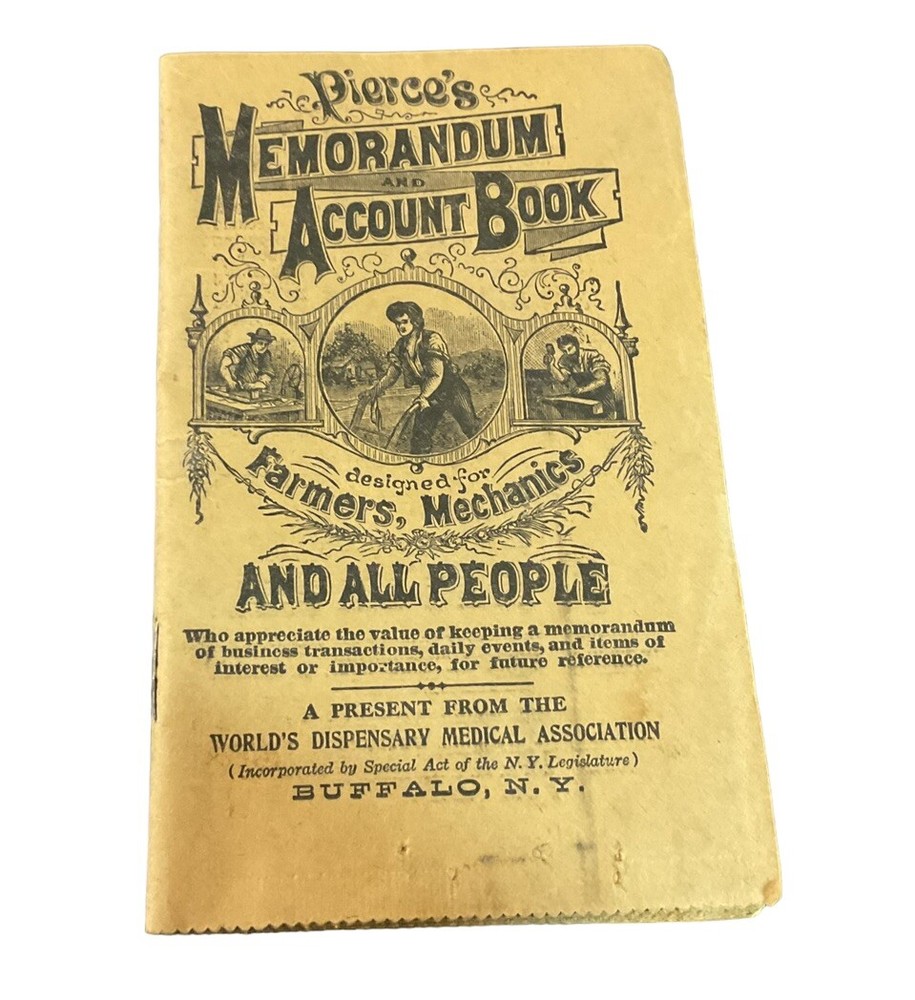 1923 Pierce's Memo Worlds Dispensary Medical Assoc Quack Medicine Buffalo NY KPE