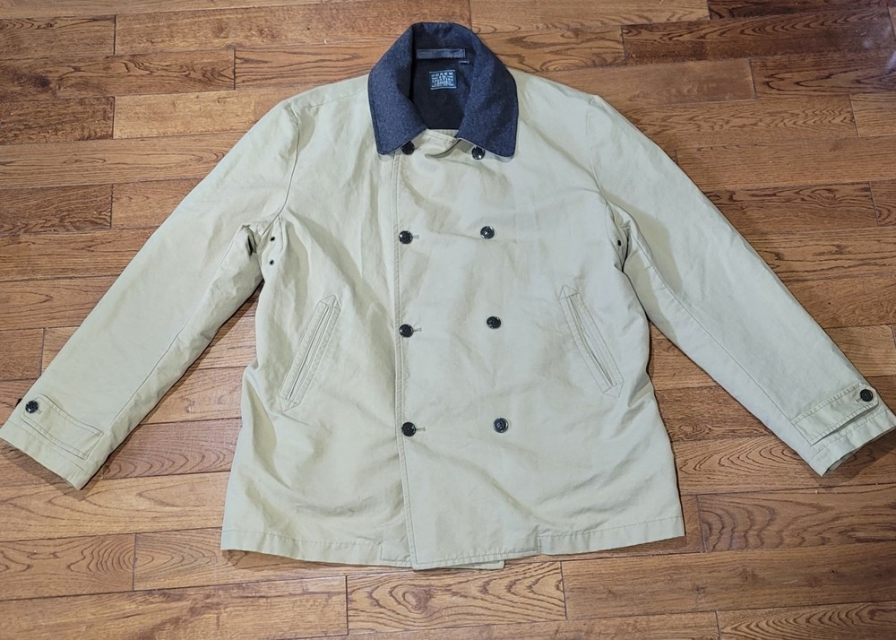 J Crew Coat Men's Xl Chore Utility Barn Ranch Canvas Wool Blend Thinsulate