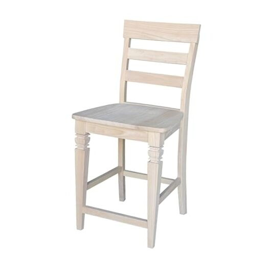 International Concepts Java Stool, 24-Inch SH, Unfinished