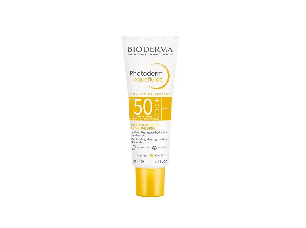 BIODERMA Photoderm Aquafluide SPF50+ Invisible Sunscreen for Sensitive Skin 40ml Long Expiry