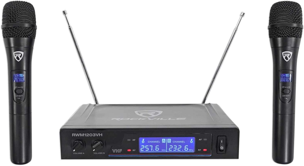 RWM1203VH VHF Wireless Dual Handheld Mic System with Digital Display