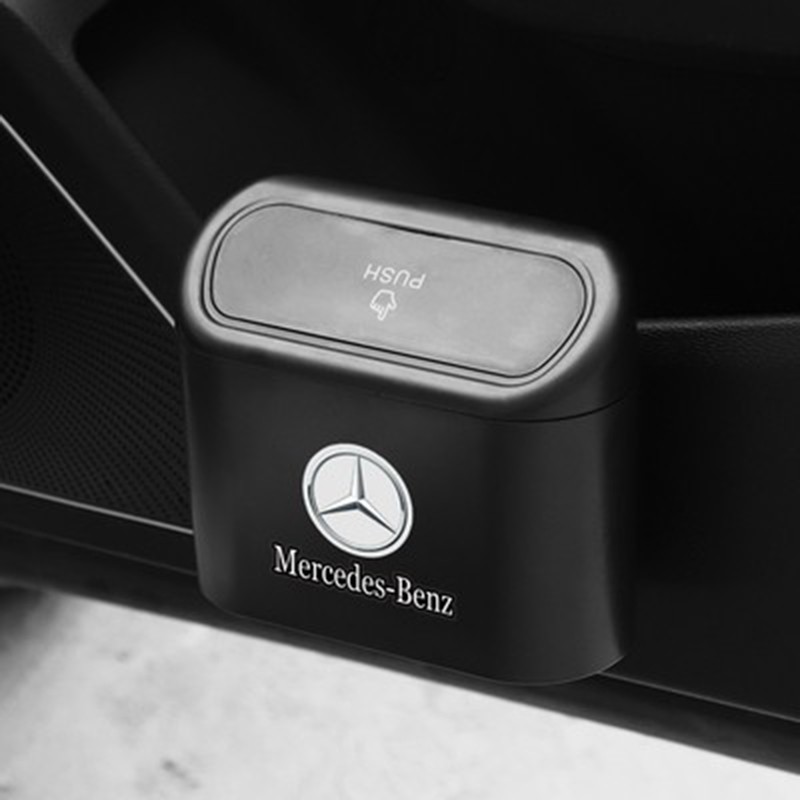 Mercedes Benz Car Trash Can Organizer Storage Box for Accessories
